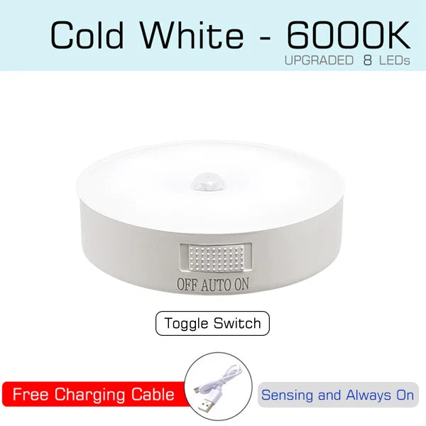 Rechargeable Motion Sensor Night Light for Closets and Stairs