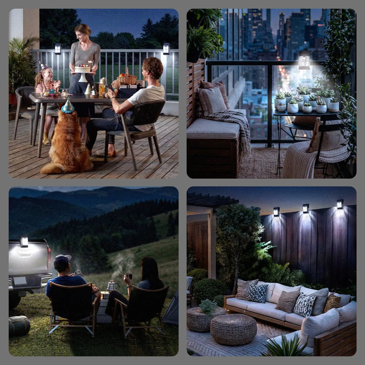 Solar Clip-On Motion Sensor Lights for Fences and Patios, 2 or 4 Pack