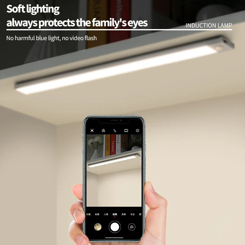 Rechargeable Under Cabinet Light with Motion Sensor, 3 Light Colors