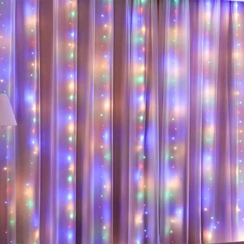 USB Window Curtain Fairy Lights with Remote, 3 m Wide