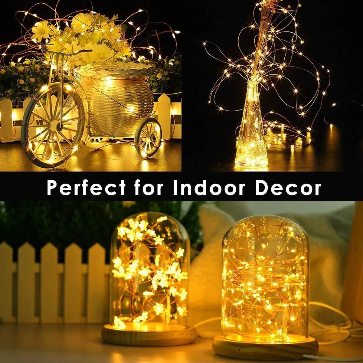 USB Fairy String Lights with Remote, 20 m and 30 m, 8 Modes