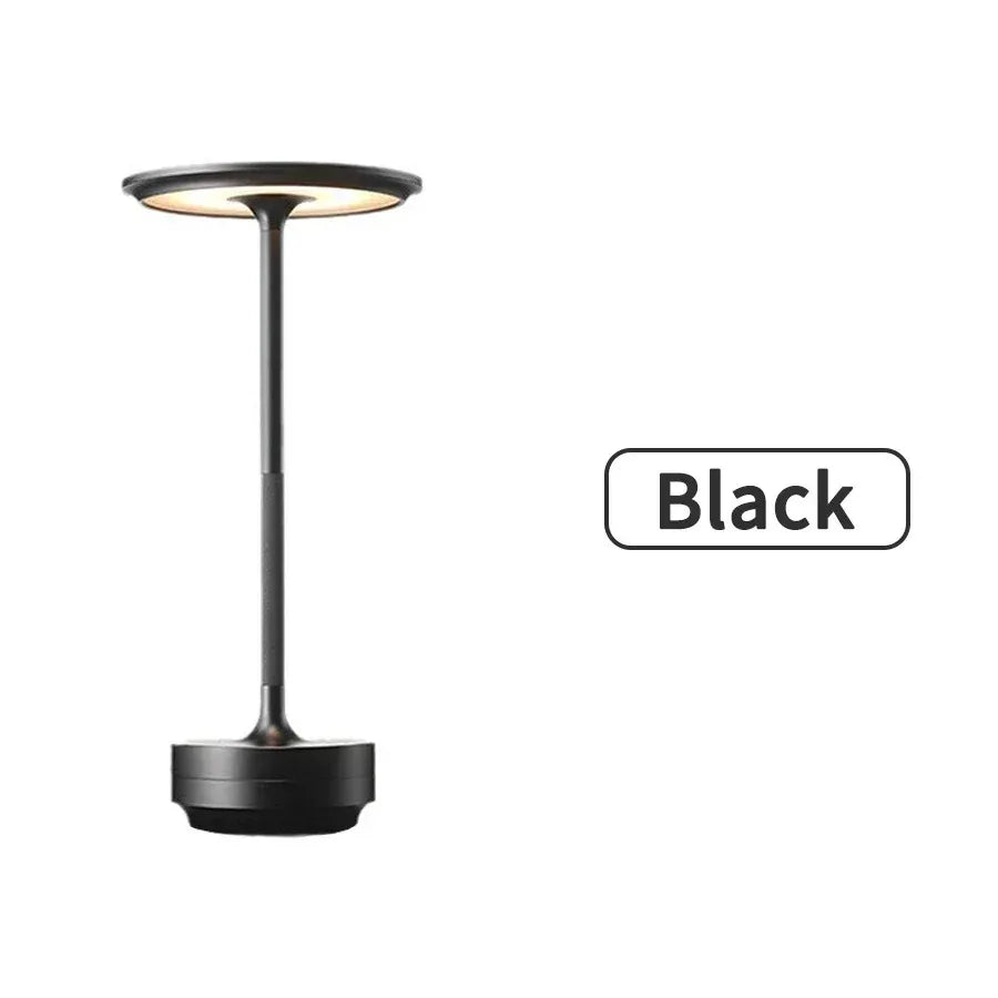 Saucer Cordless Table Lamp, Dimmable with Adjustable Color