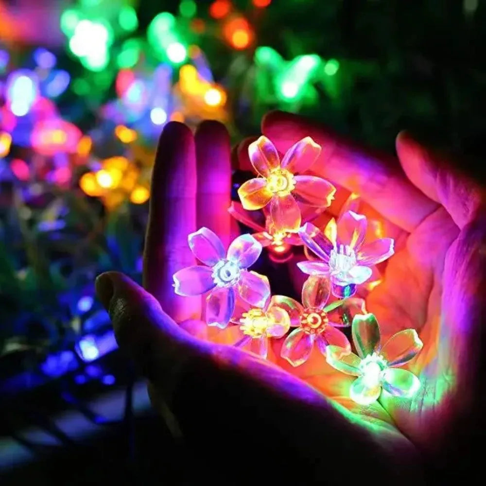 Solar Cherry Blossom String Lights, 12 m and 22 m, 8 Modes