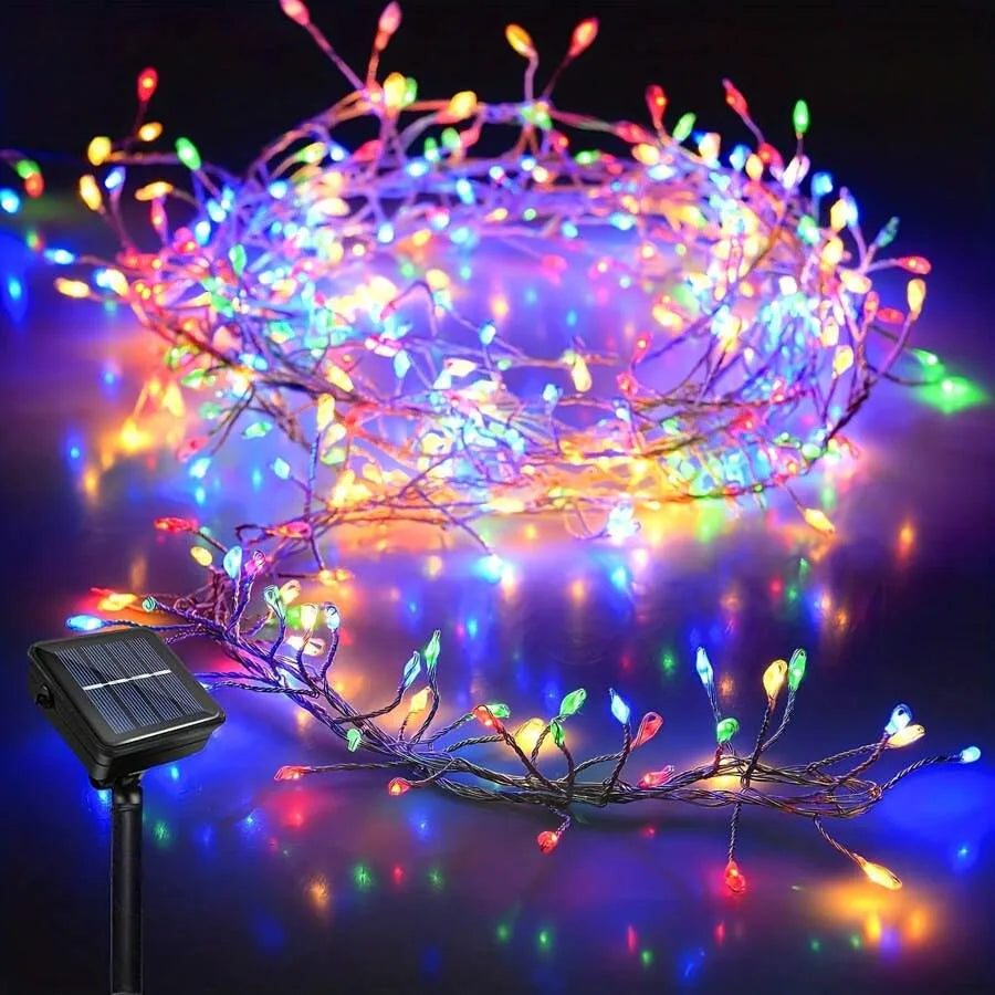 Solar Firecracker String Lights, 100 or 200 LEDs, IP65