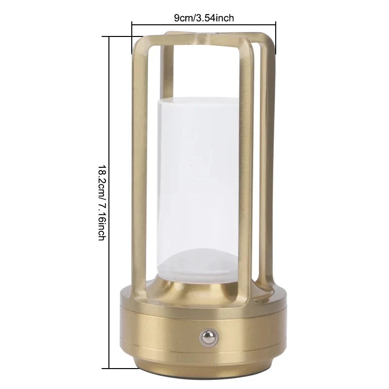 Cordless Lantern Table Lamp, Rechargeable Soft Ambient Glow