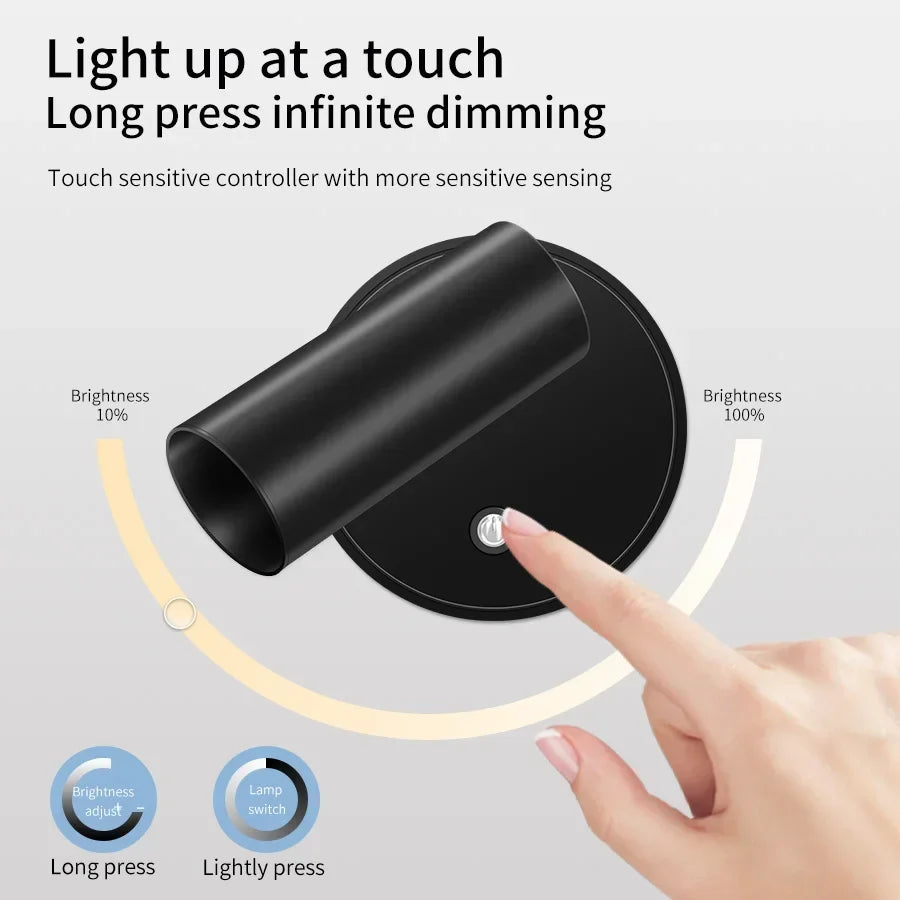 Magnetic Rechargeable Wall Reading Light, 360 Rotating Spot