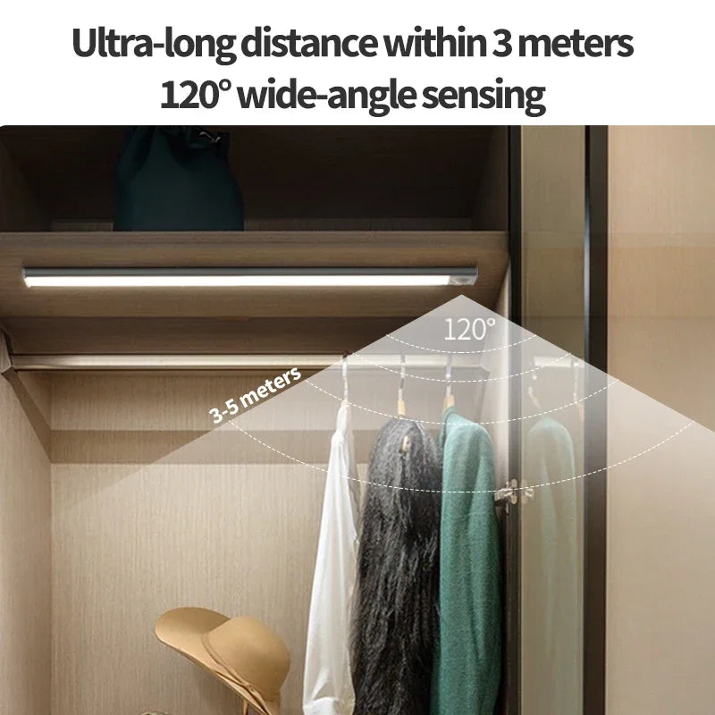 Rechargeable Under Cabinet Light with Motion Sensor, 3 Light Colors