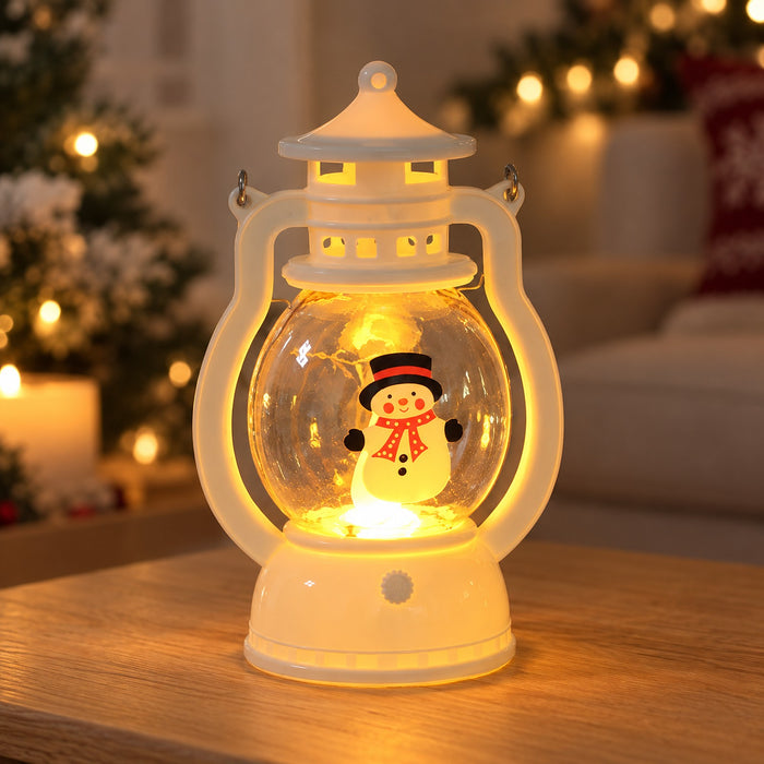 Battery Christmas Lantern Lights, Santa, Snowman and Tree