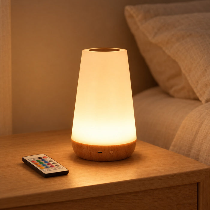 13 Color Changing Night Light with Remote, Rechargeable Touch Lamp
