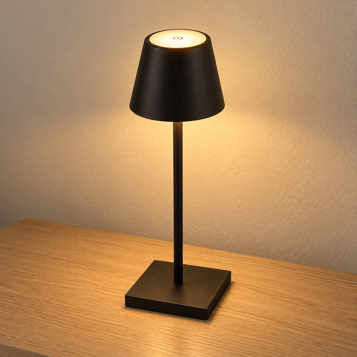 Cordless Dome Table Lamp, Rechargeable with Touch Dimmer