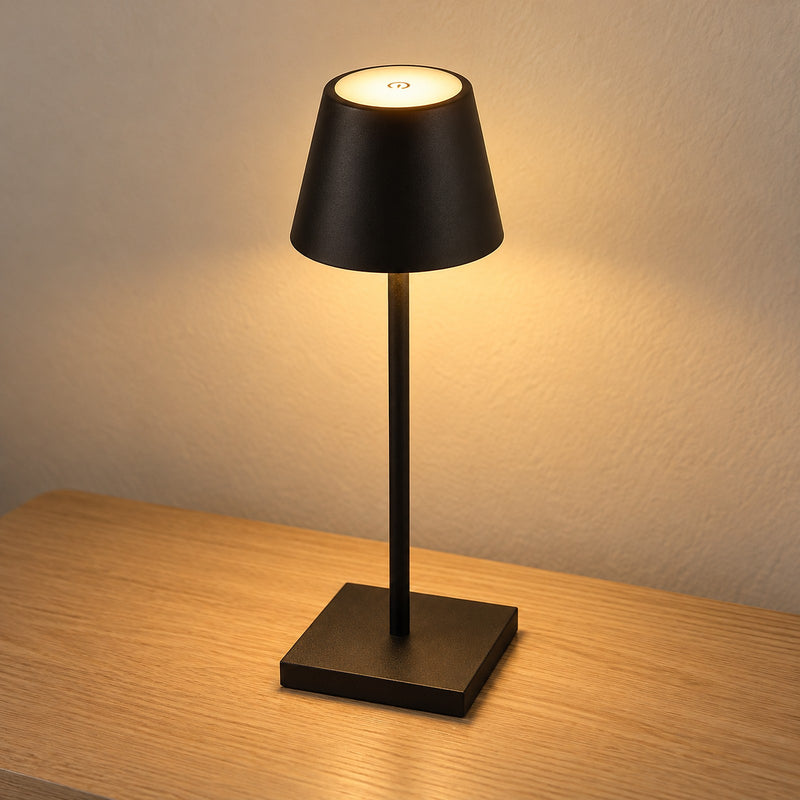 Cordless Dome Table Lamp, Rechargeable with Touch Dimmer