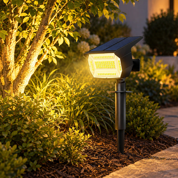 Solar Landscape Spotlight, 68 or 72 LEDs, IP65, 3 Modes