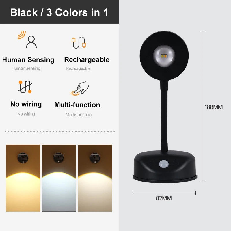 Rechargeable Wall Spotlight for Art, Remote or Motion Sensor