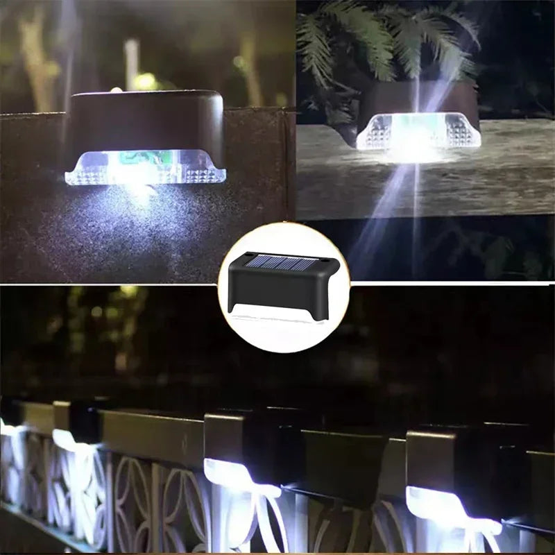 Solar Deck and Step Lights for Railings, Stairs and Fences, 4 to 12 Pack