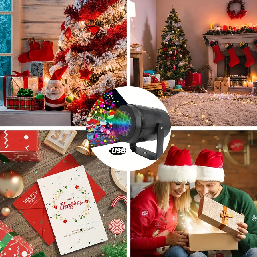 Snowflake Christmas Projector Light, 16 Patterns, Rotating
