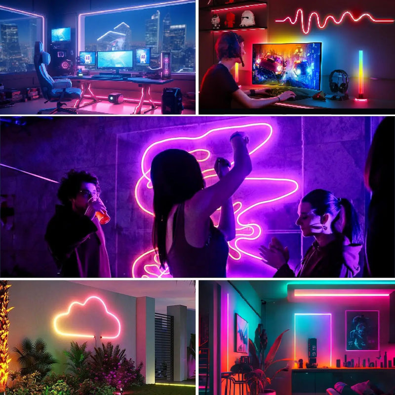 LED Neon Rope Light with App and Remote, Music Sync, IP65