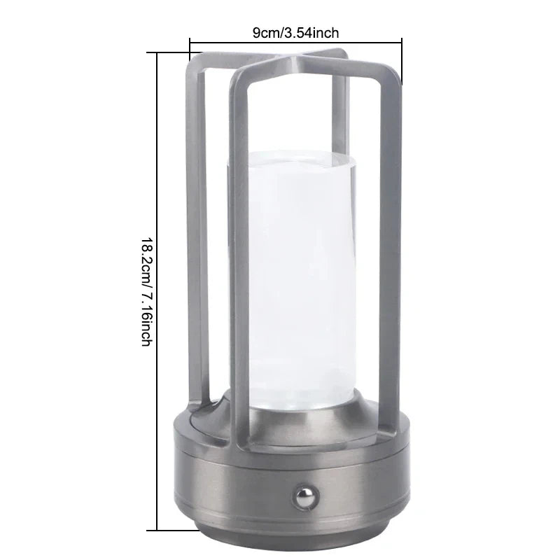 Cordless Lantern Table Lamp, Rechargeable Soft Ambient Glow
