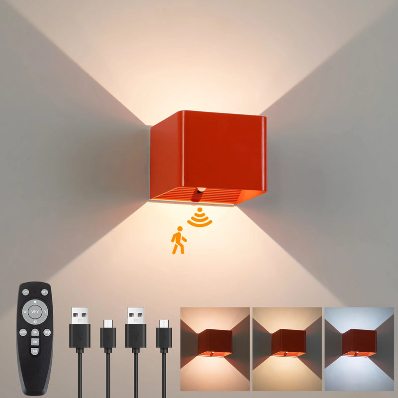 Battery Powered Wall Light with Remote and Motion Sensor, 4000 mAh