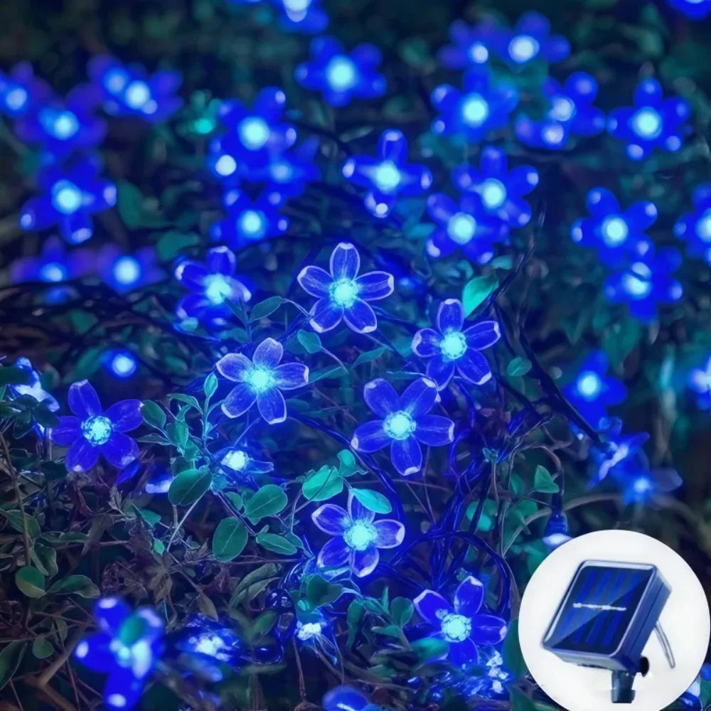 Solar Cherry Blossom String Lights, 12 m and 22 m, 8 Modes