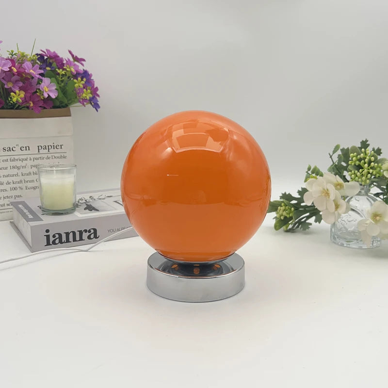 Retro Glass Globe Table Lamp, USB Powered, 3 Color Temperatures