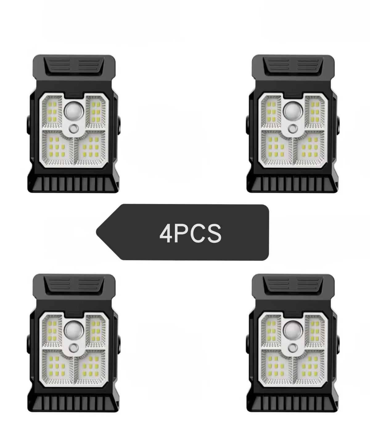 Solar Clip-On Motion Sensor Lights for Fences and Patios, 2 or 4 Pack