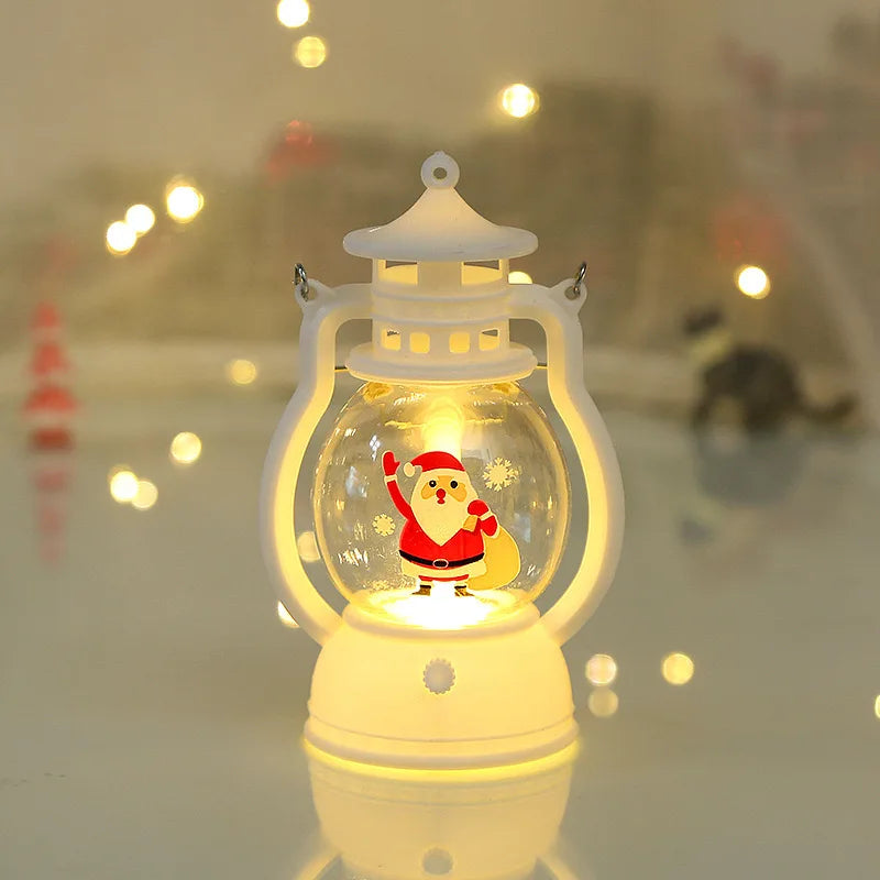 Battery Christmas Lantern Lights, Santa, Snowman and Tree