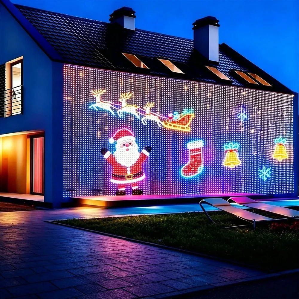 Smart Christmas Curtain Lights, App Control and Music Sync, 400 LEDs