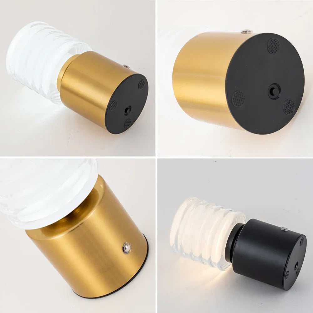Mini Metal Cordless Table Lamp, Rechargeable with Touch Control