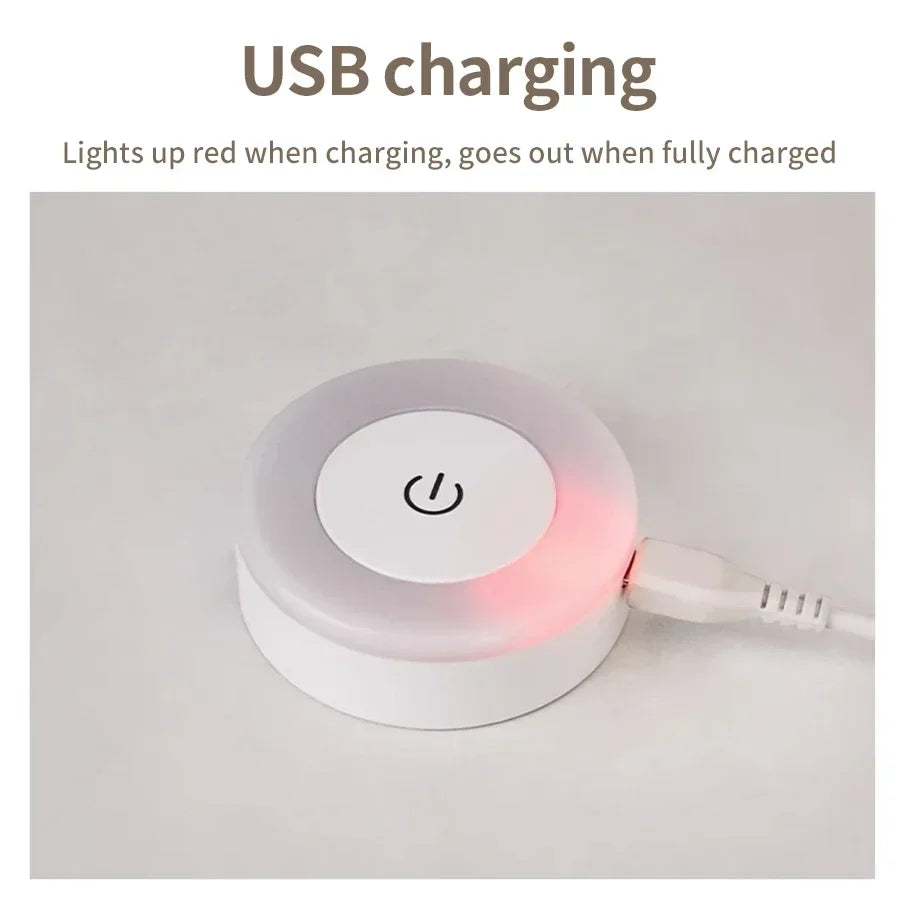 Round Rechargeable Wall Lamp, Touch Dimmable, Magnetic