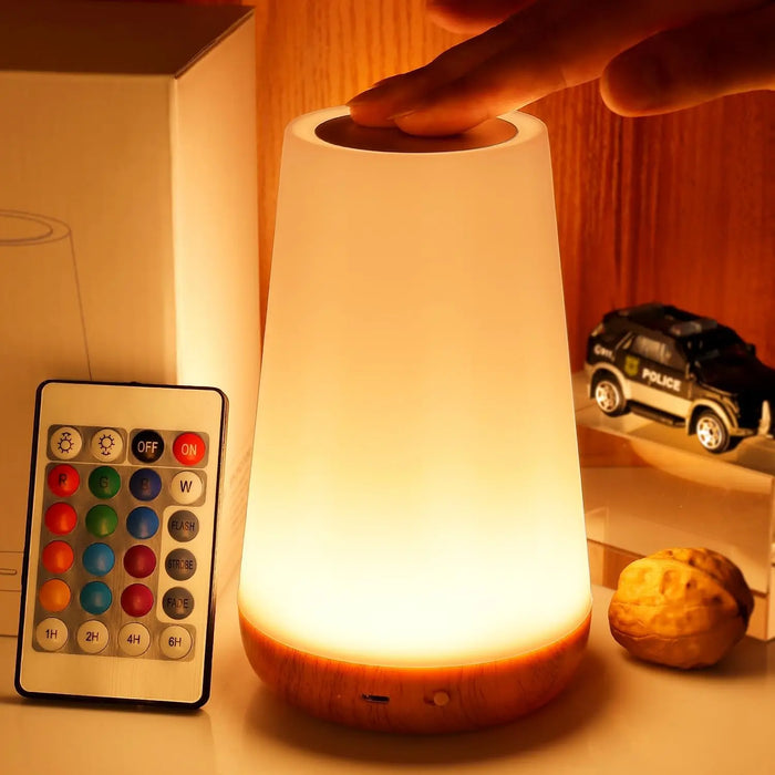 13 Color Changing Night Light with Remote, Rechargeable Touch Lamp
