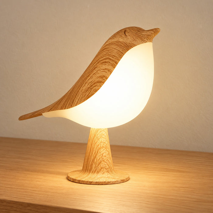 Cordless Bird Touch Lamp, Art Deco, Rechargeable and Dimmable
