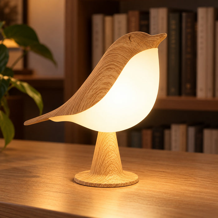 Cordless Bird Touch Lamp, Art Deco, Rechargeable and Dimmable